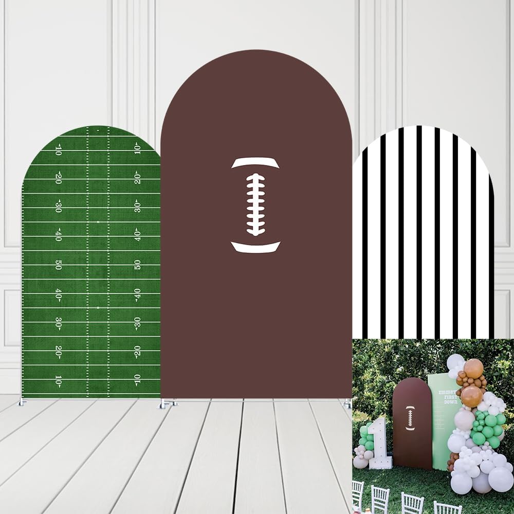 Sports Football Field Birthday Party Arch Backdrop Cover Decorations