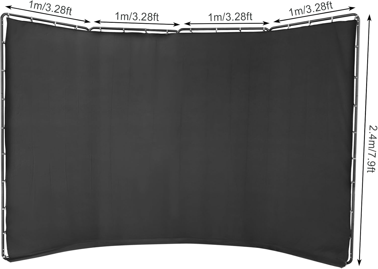 787ft x 1312ft Portable Screen with Stand and 4 Panels