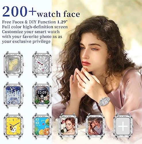 Diamond Smart Watch for Women with HD Touch Screen