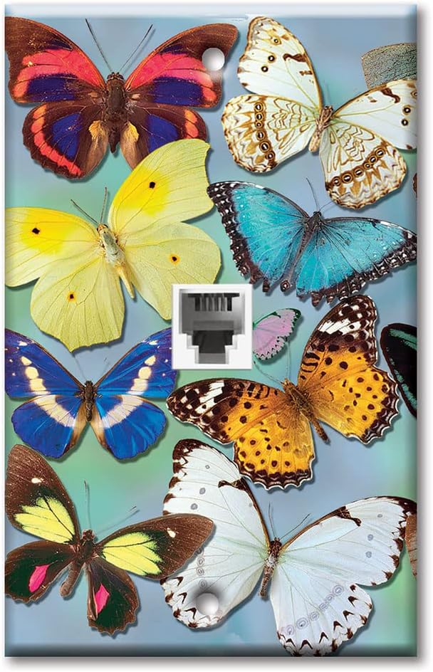 Art Plates One Port RJ11 Telephone Decorative Wall Plate