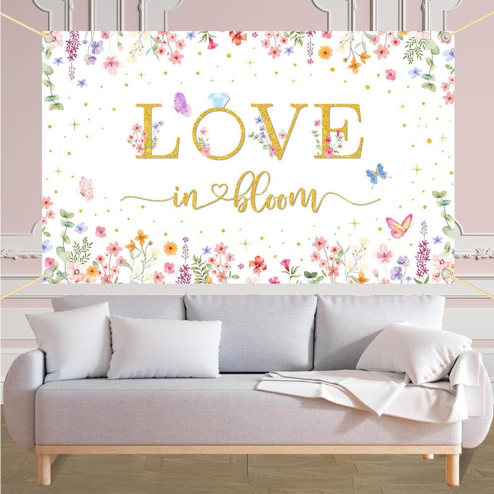 Love In Bloom Bridal Shower Backdrop 708 x 433 Inch
