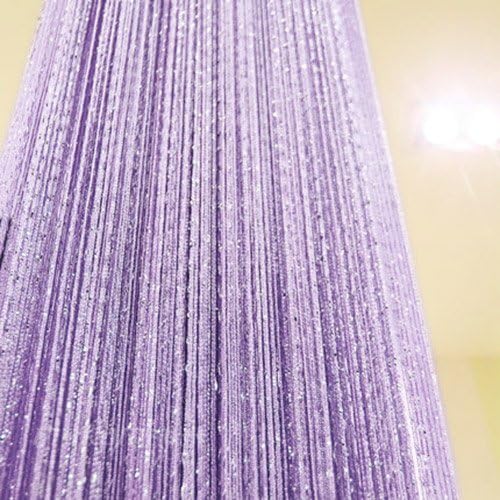 Duosuny 110x110 Inch Door Curtain with Silver Ribbon Tassel