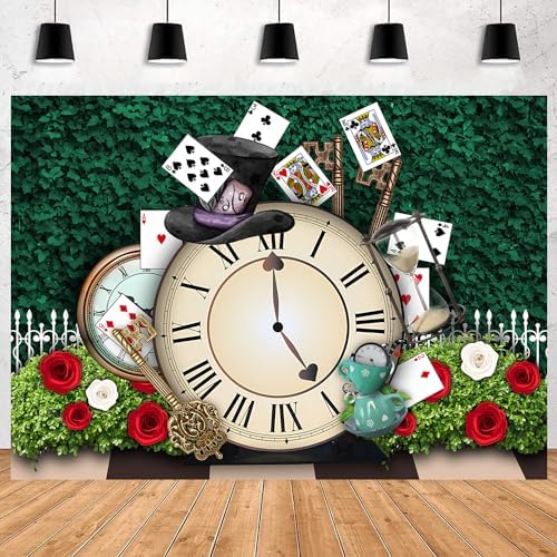 InMemory Green Wonderland Backdrop for Birthday Parties