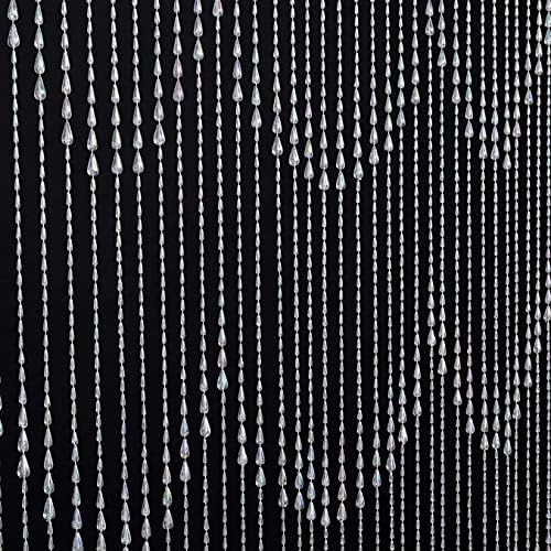 FlavorThings Iridescent Raindrop Beaded Curtain Door String 1