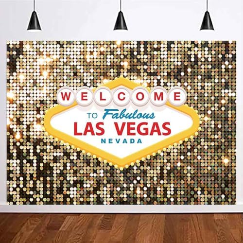 10x8ft Vegas Party Photo Background Polyester