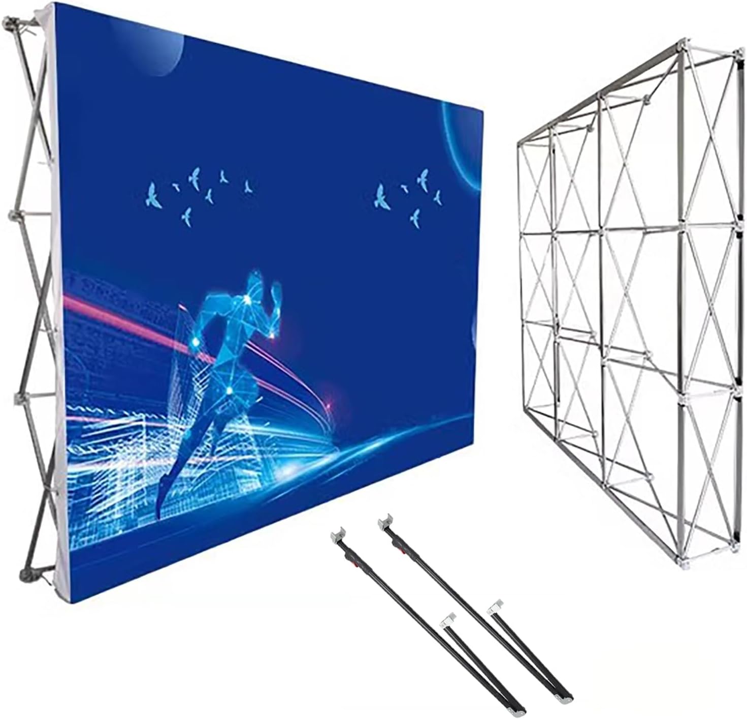 Collapsible Pop Up Exhibition Frame with Support Rods 23x38m