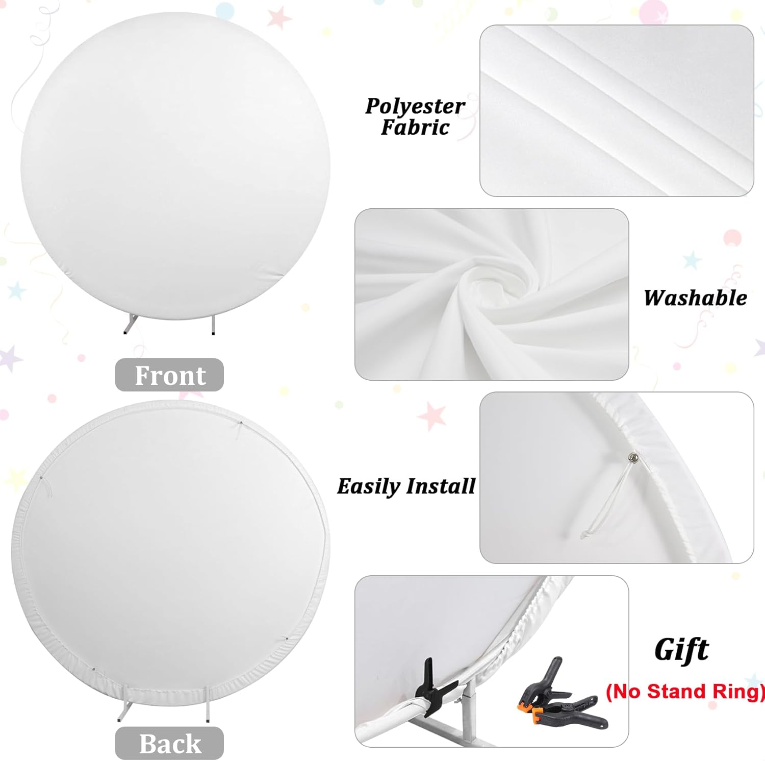 Renaiss 7x7ft Watermelon Round Photo Backdrop