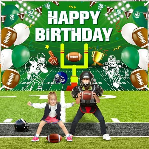 Football Birthday Party Decorations Backdrop Banner