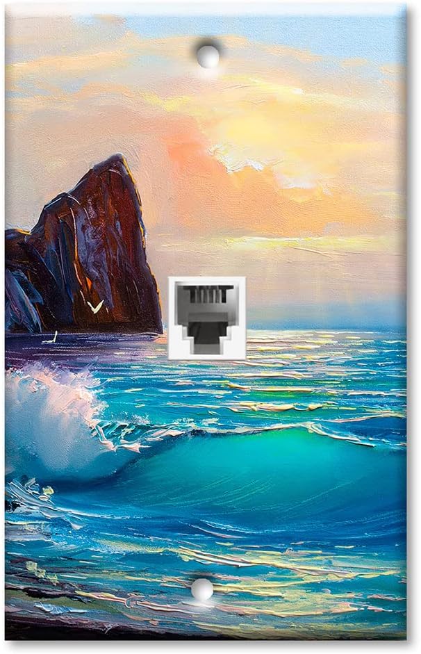 Art Plates Cliffside Sunrise One Port RJ11 Wall Plate