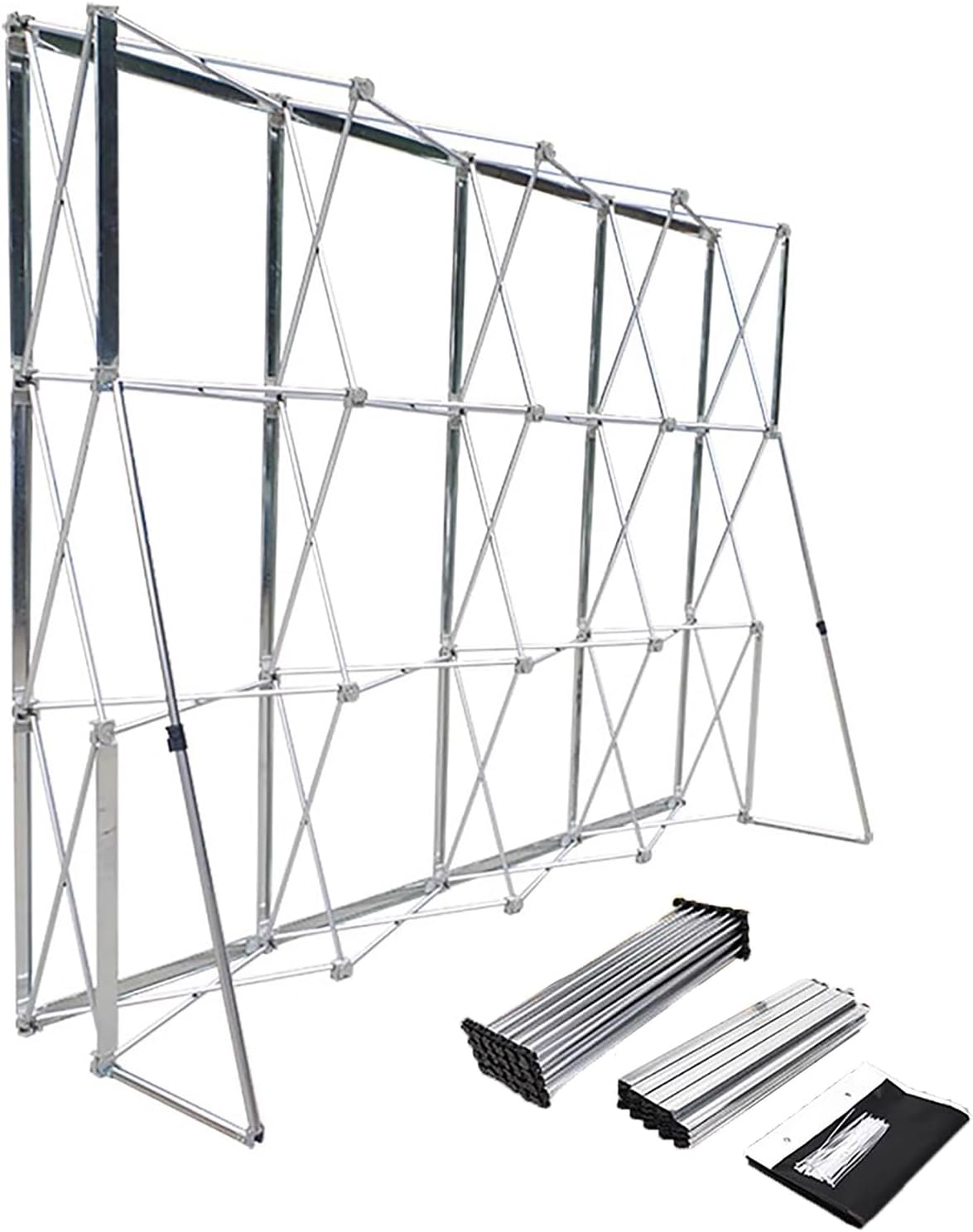 Portable Pop Up Display Stand with Tension Fabric Frame