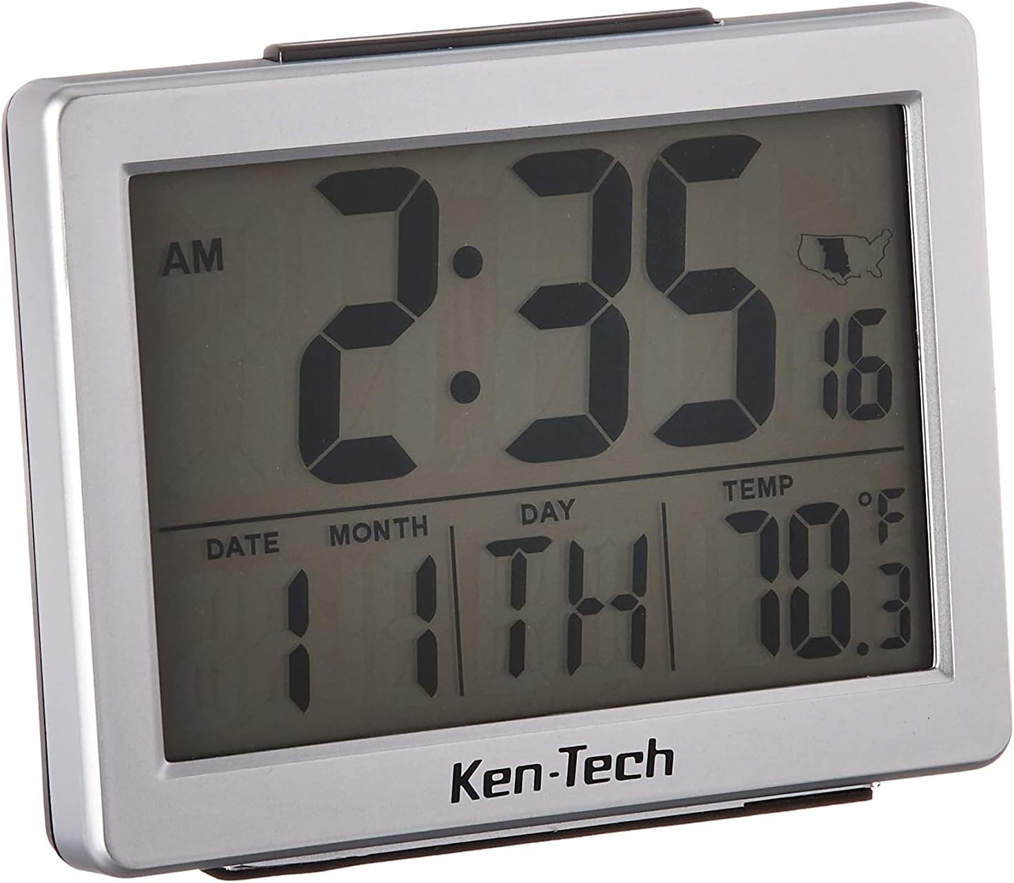 Sonnet Ken-Tech Atomic Radio Controlled LCD Alarm Clock 15-Inch Black