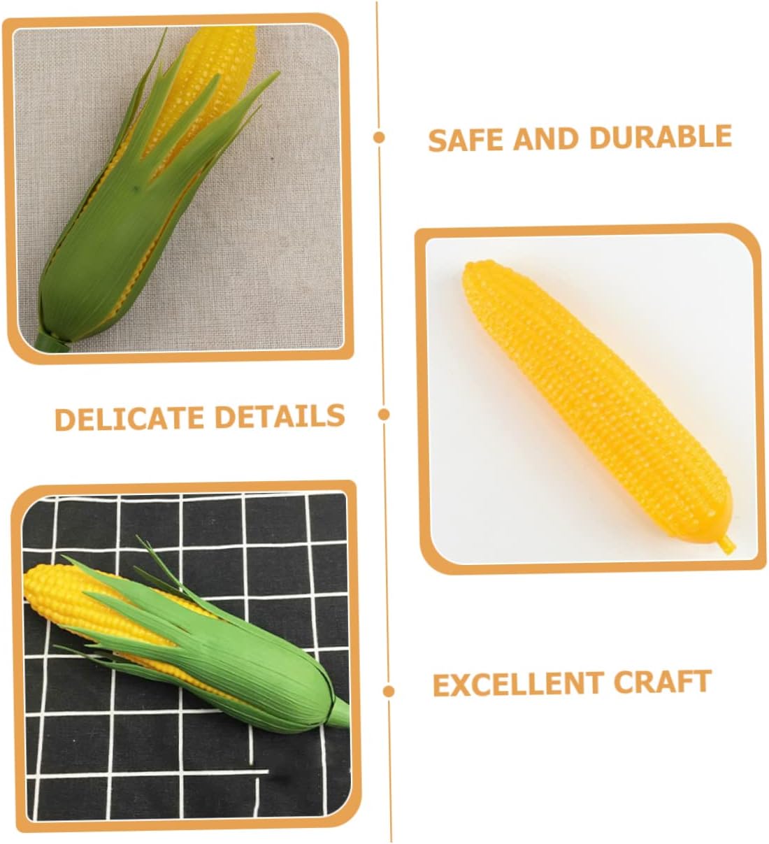MAGICLULU 6Pcs Realistic Artificial Corn Decor