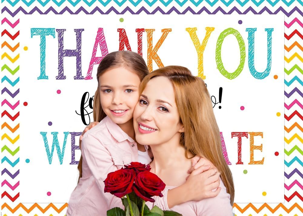 CYLYH 7x5ft Thank You Backdrop for Graduation and Photography
