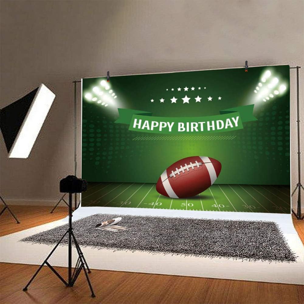 ssailue decor Football Party Decorations 5x3 ft Green Banner