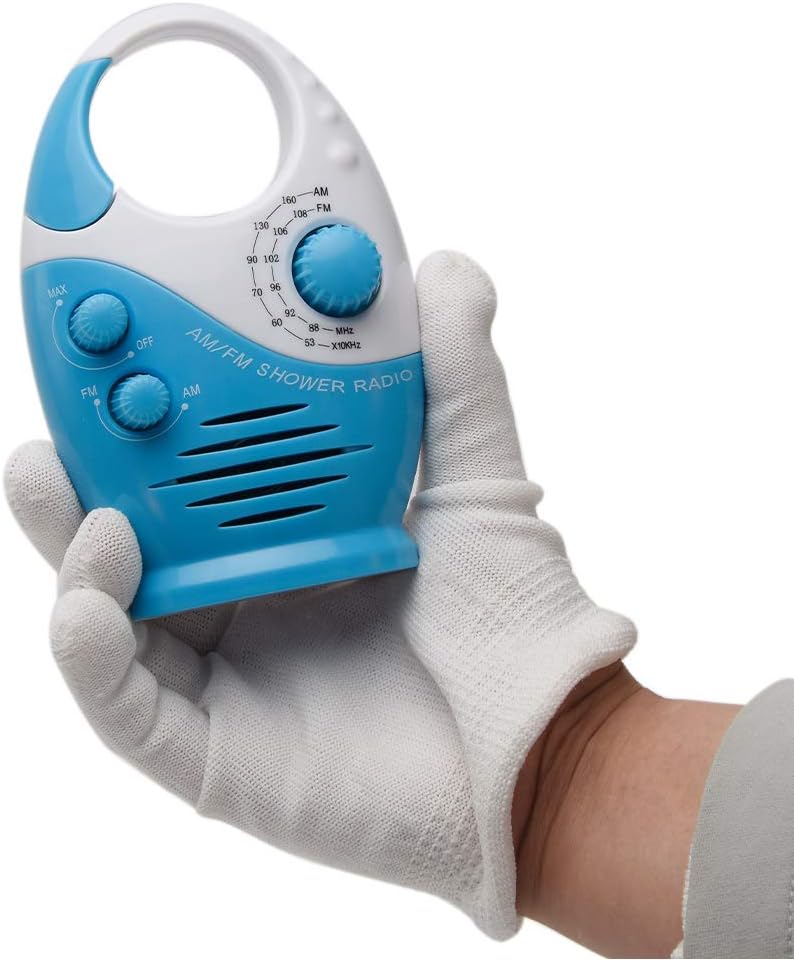 Saycker Shower Radio with AM FM and Top Handle