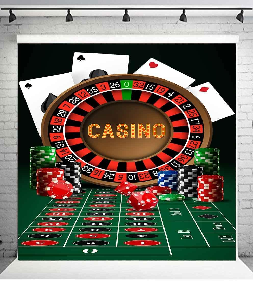 Casino Theme Backdrop 10x10ft Vinyl for Photography and Events
