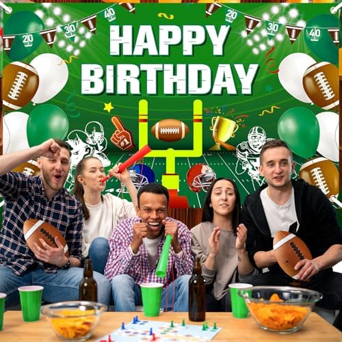 Football Birthday Party Decorations Backdrop Banner
