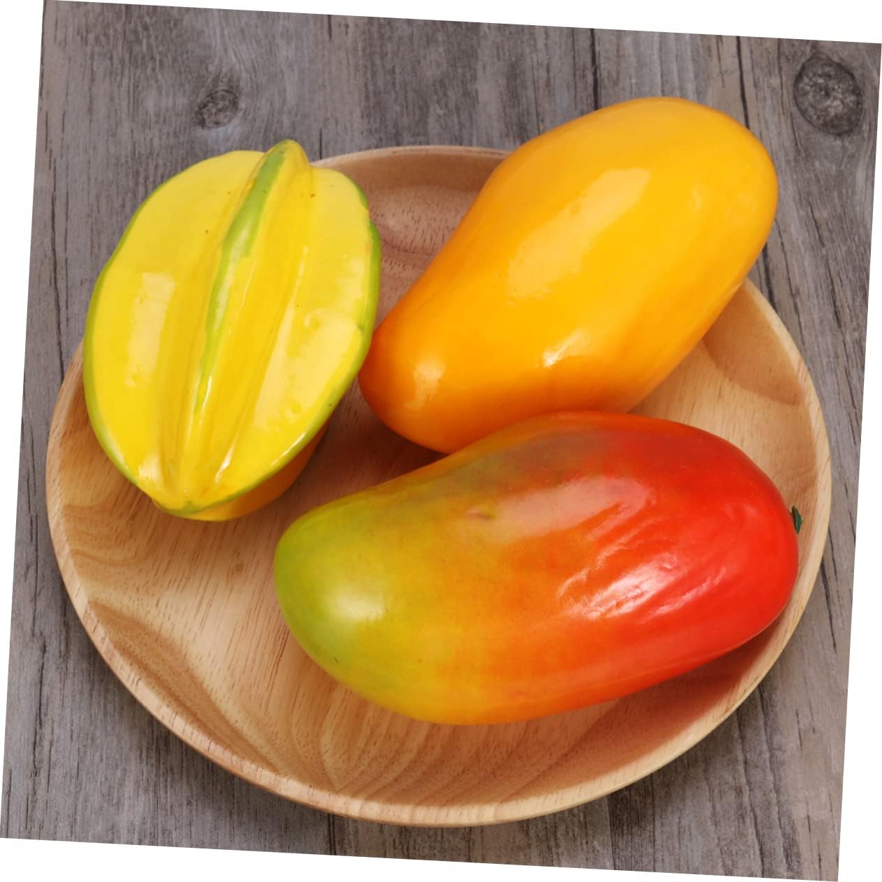 Garvalon Realistic Red and Yellow Mango Photo Props