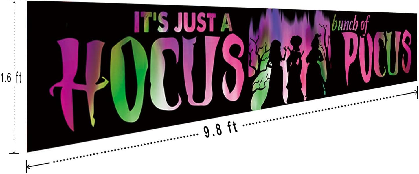 Hocus Pocus Halloween Banner 98 x 16 ft