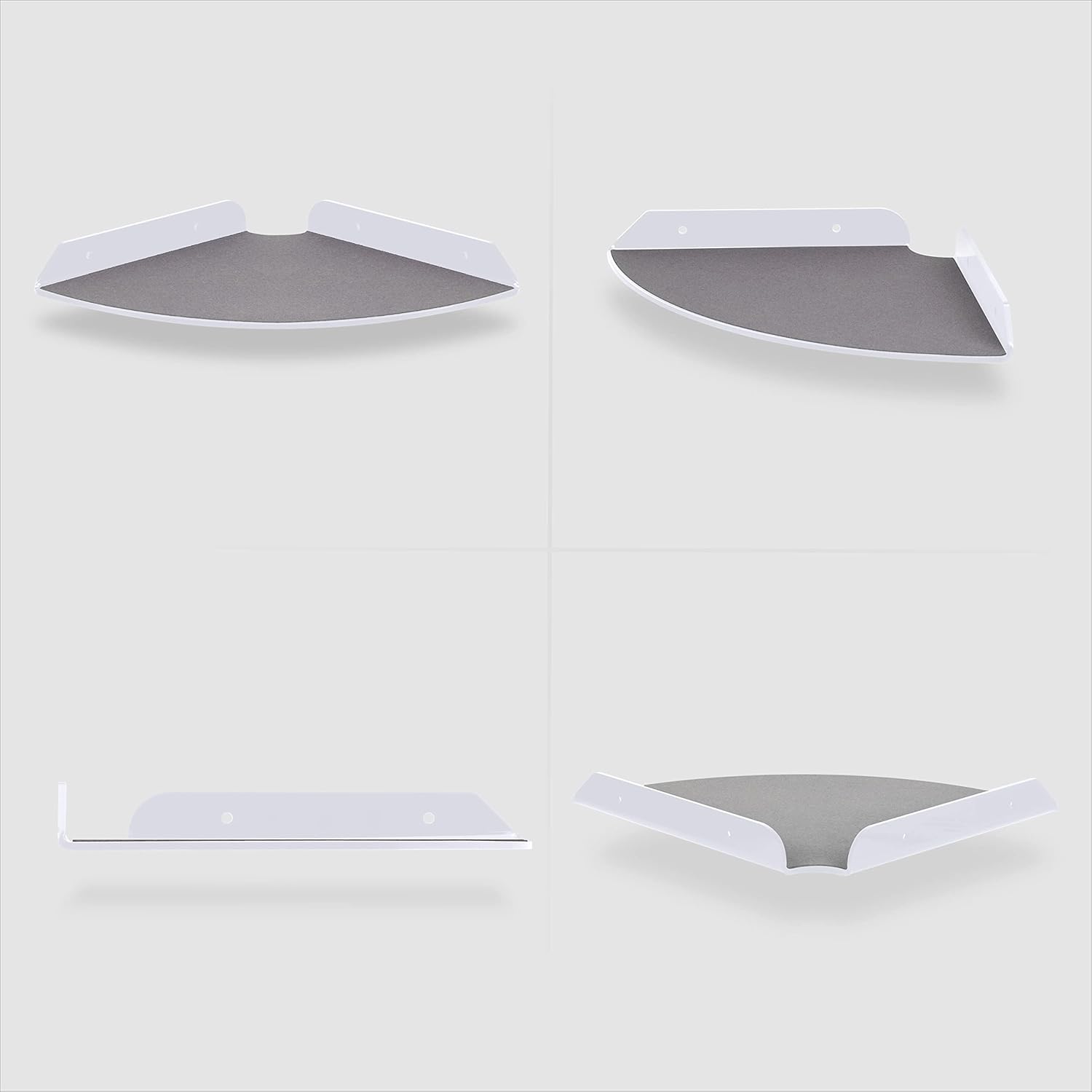 2-Pack 85 Universal Corner Shelf Wall Mount Holder
