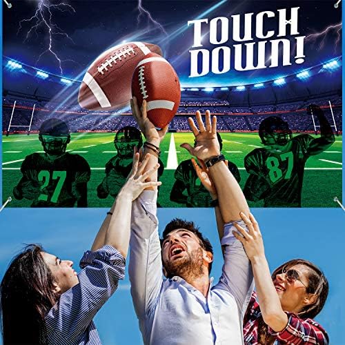 Blulu Football Field Decor Backdrop Banner for Party Supplies