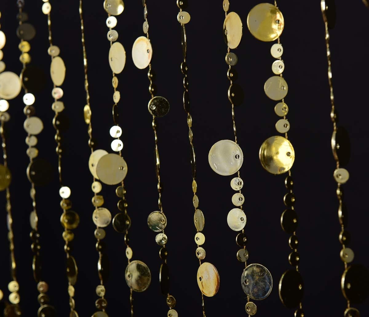 FlavorThings Gold Bubble Beaded Curtain 3 x 6