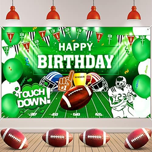 Football Birthday Party Background Decor Banner
