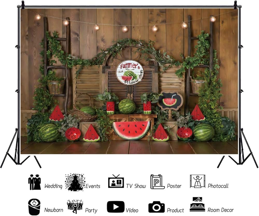 Yeele 7x5ft Summer Watermelon Party Backdrop