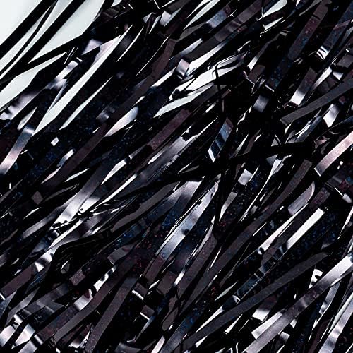 Braveshine Black Halloween Party Foil Curtains 2 Pack