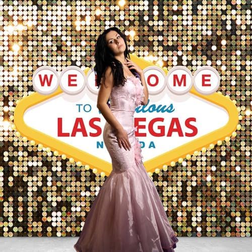 10x8ft Vegas Party Photo Background Polyester