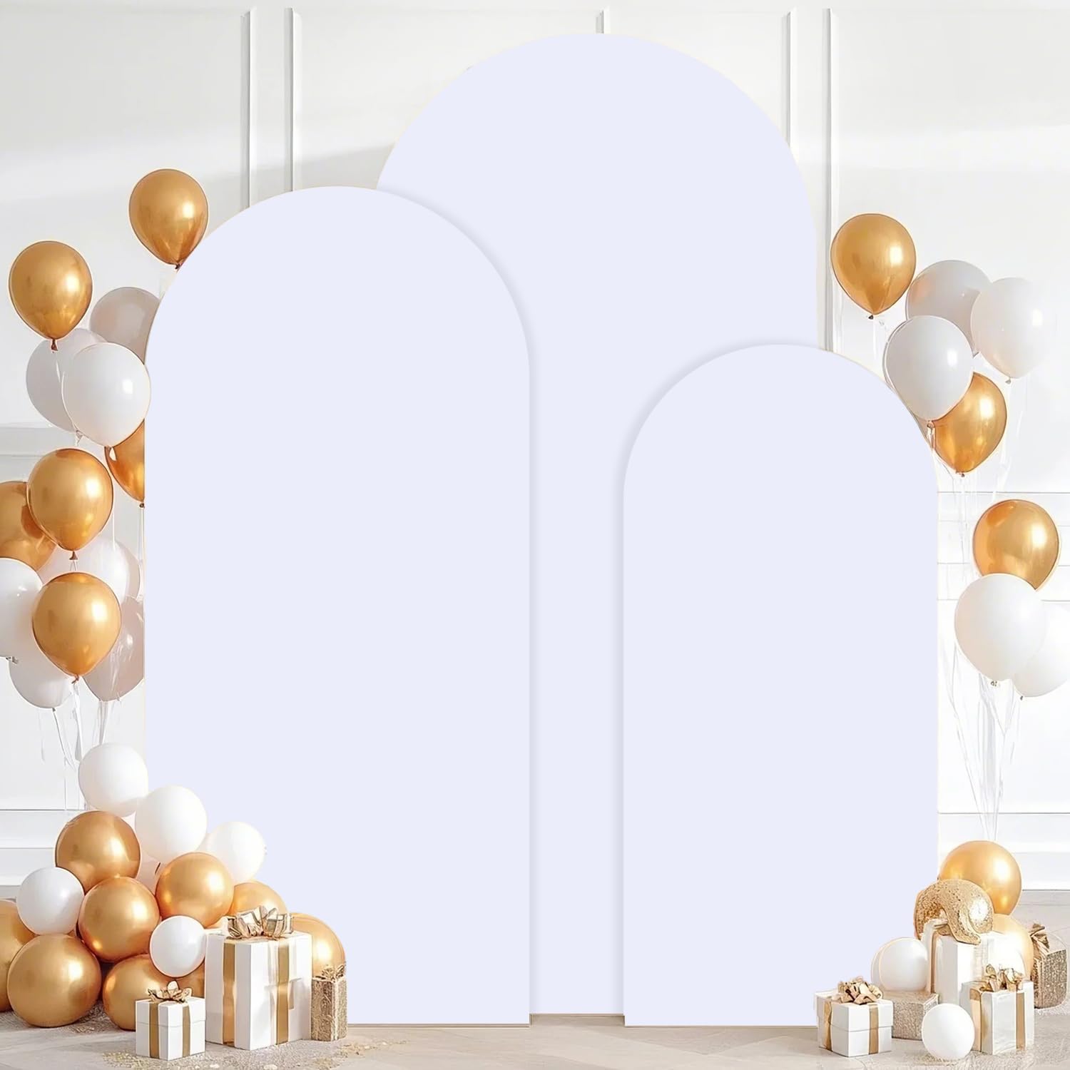 Set of 3 Wedding Arch Covers 6ft 66ft 72ft Spandex Backdrop