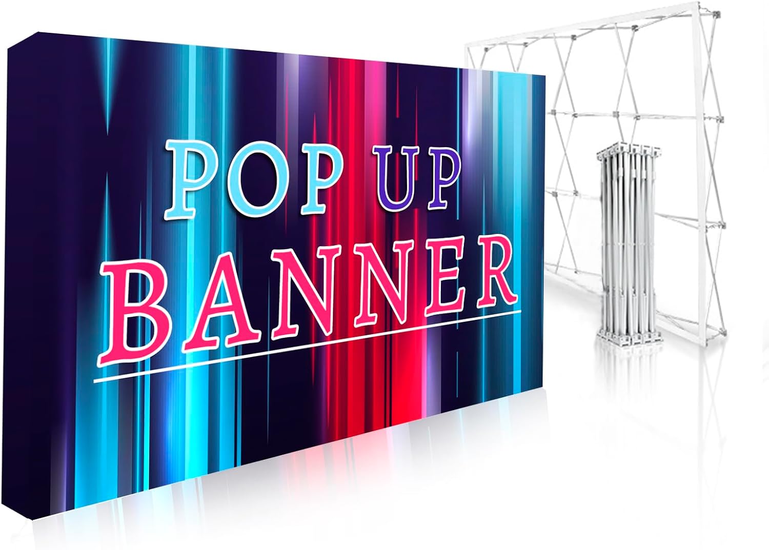 Custom Trade Show Backdrop Stand 75x12ft Aluminum Fabric Display Portable