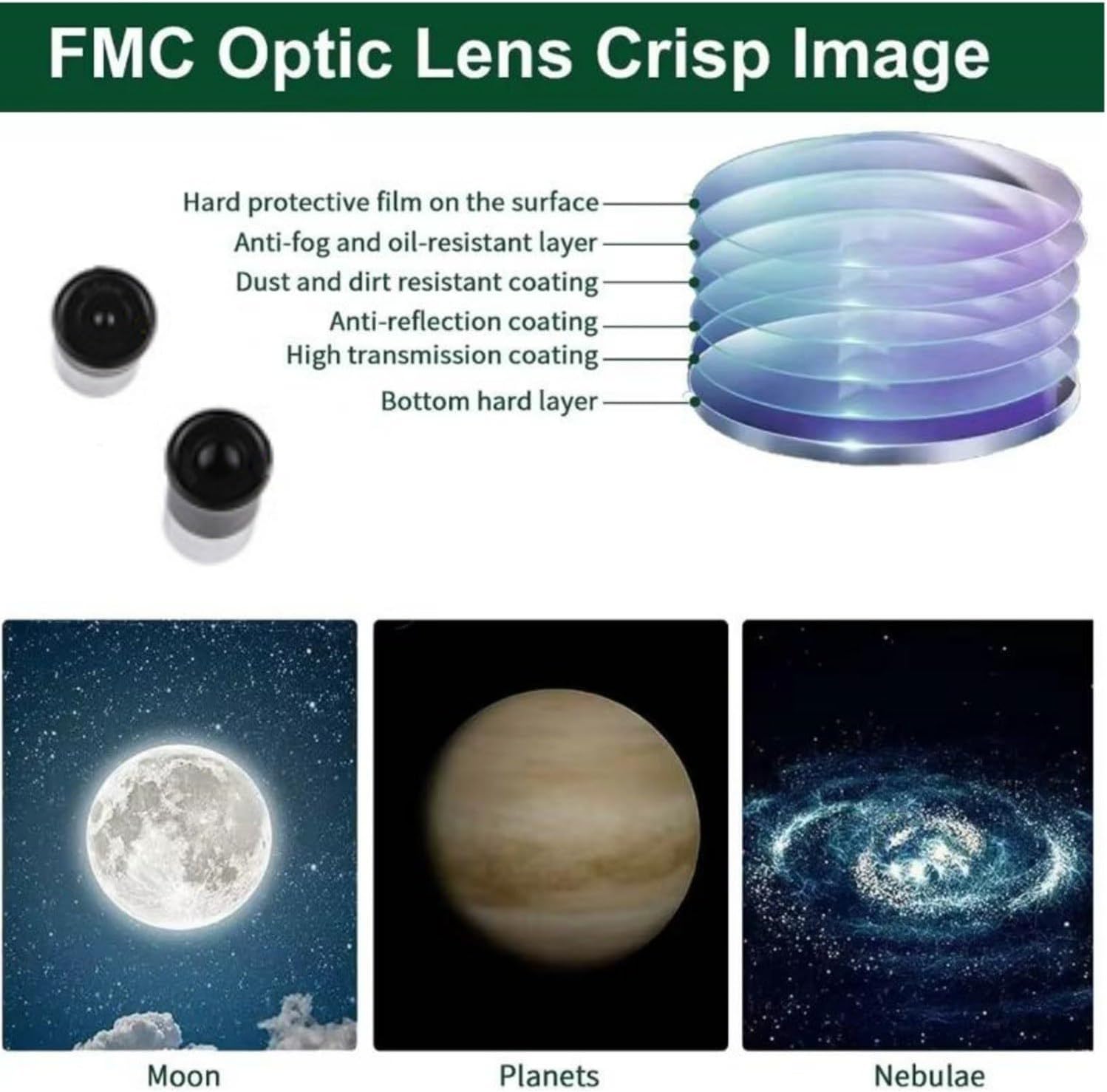Hoorawwi 70mm Aperture Telescope for Kids and Adults