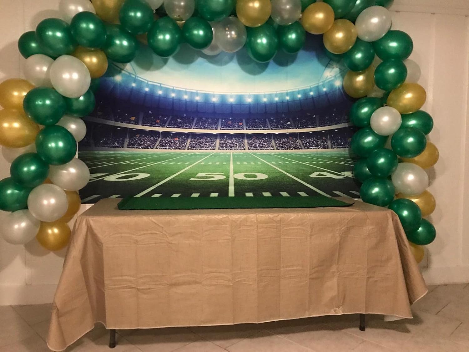 BINQOO 7x5ft Football Field Photo Background