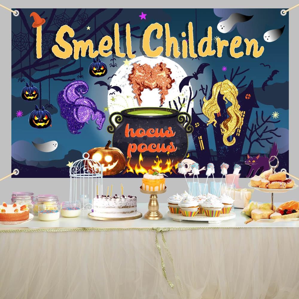 7x5ft I Smell Children Halloween Banner Backdrop for Kids Photography