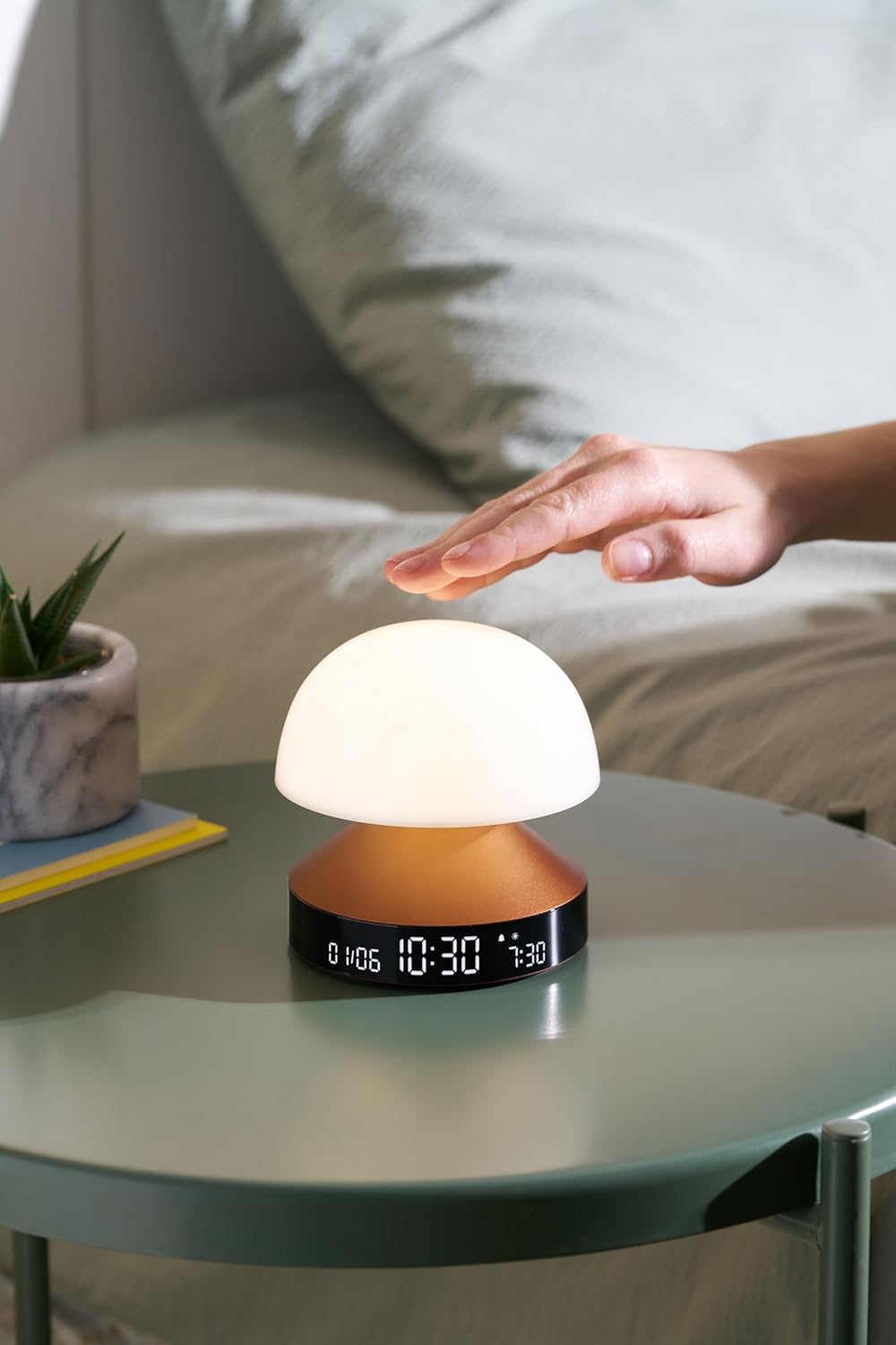 Lexon Mina Sunrise Alarm Clock with Sunset Lamp - Bronze