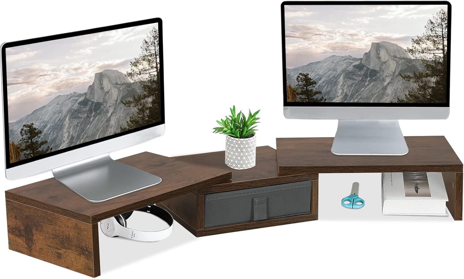TEAMIX 3 Shelf Monitor Stand With Drawer