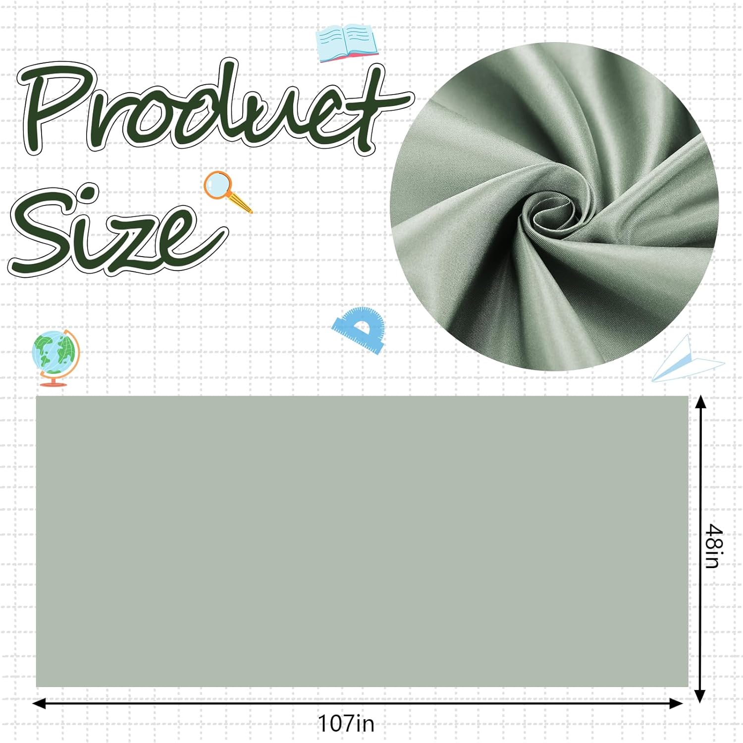 Mindsoft Bulletin Board Fabric 48 x 107 Sage Green