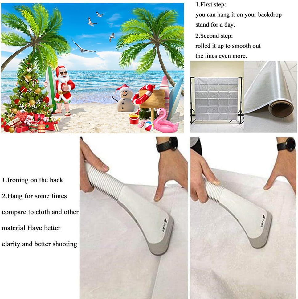 8x6 FT Summer Beach Christmas Party Backdrop
