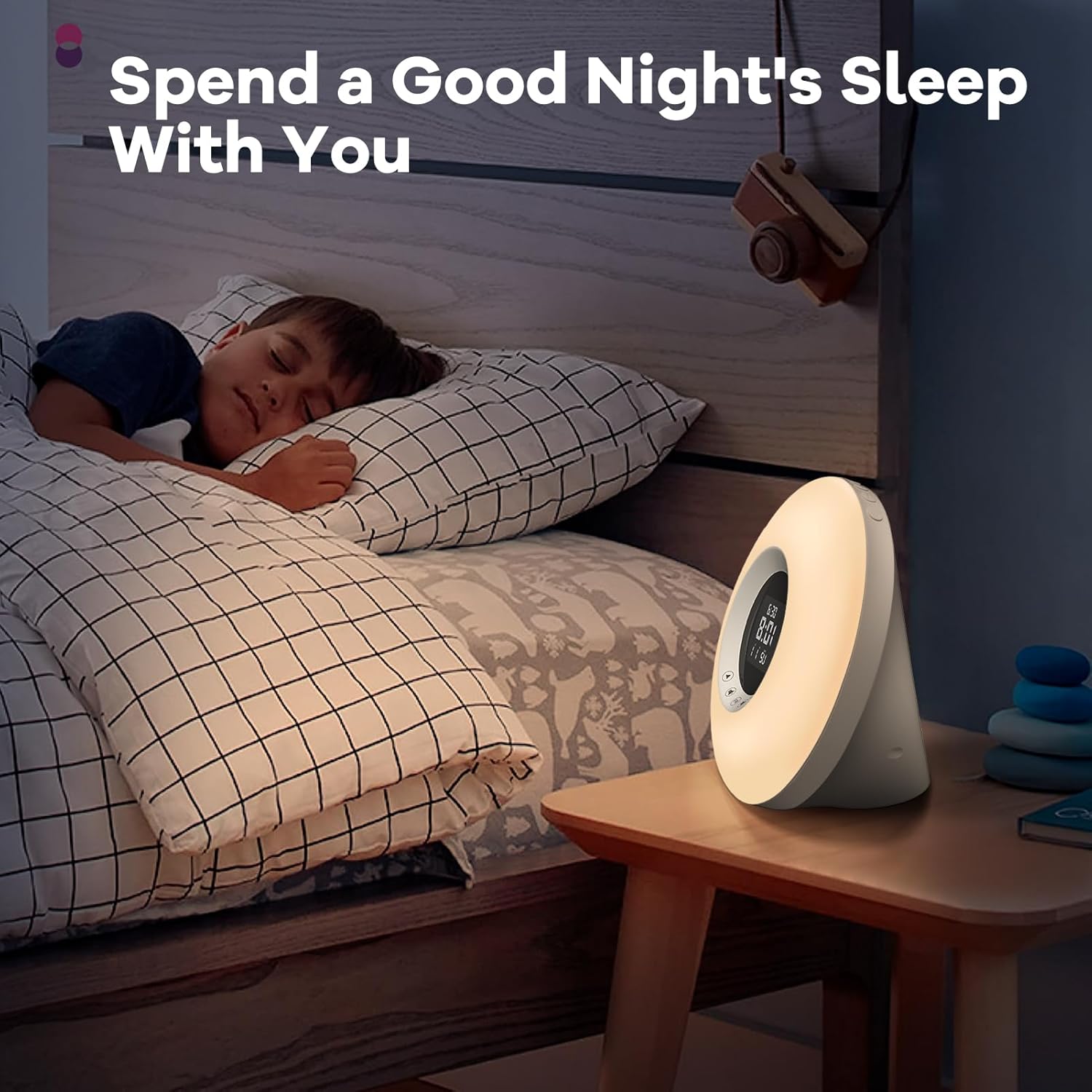 HEYAXA Sunrise Alarm Clock with Wake Up Light and FM Radio
