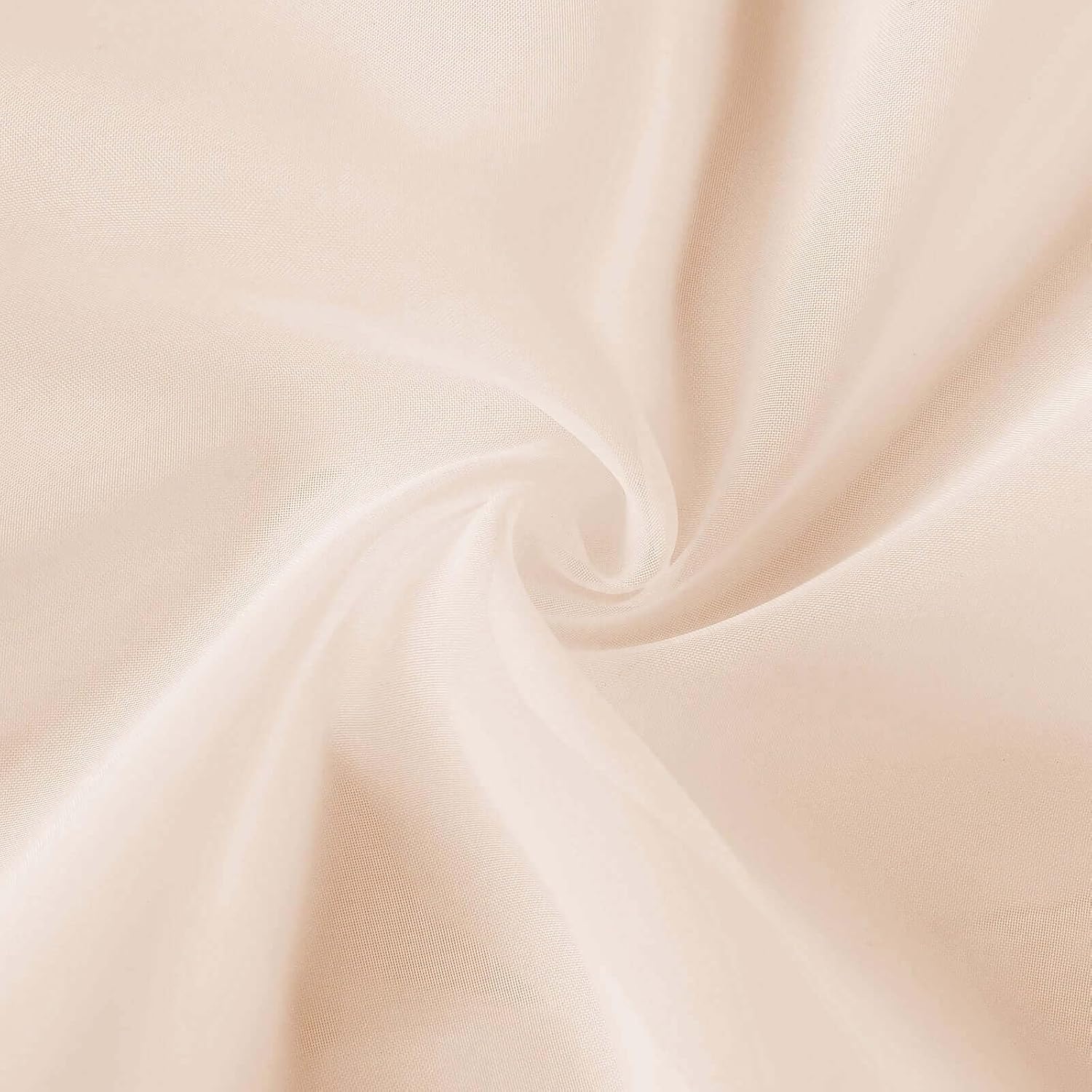 Nude Sheer Chiffon Curtain Panel Backdrop 5ft x14ft