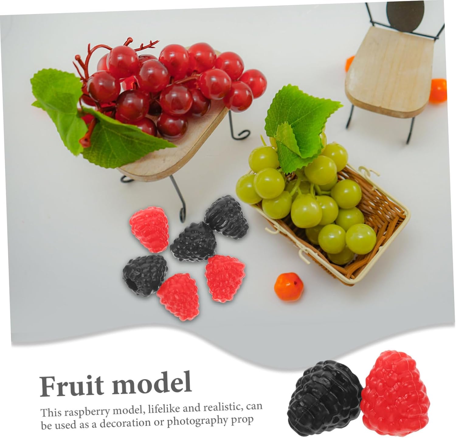 Amosfun 6Pcs Artificial Raspberry Posing Props