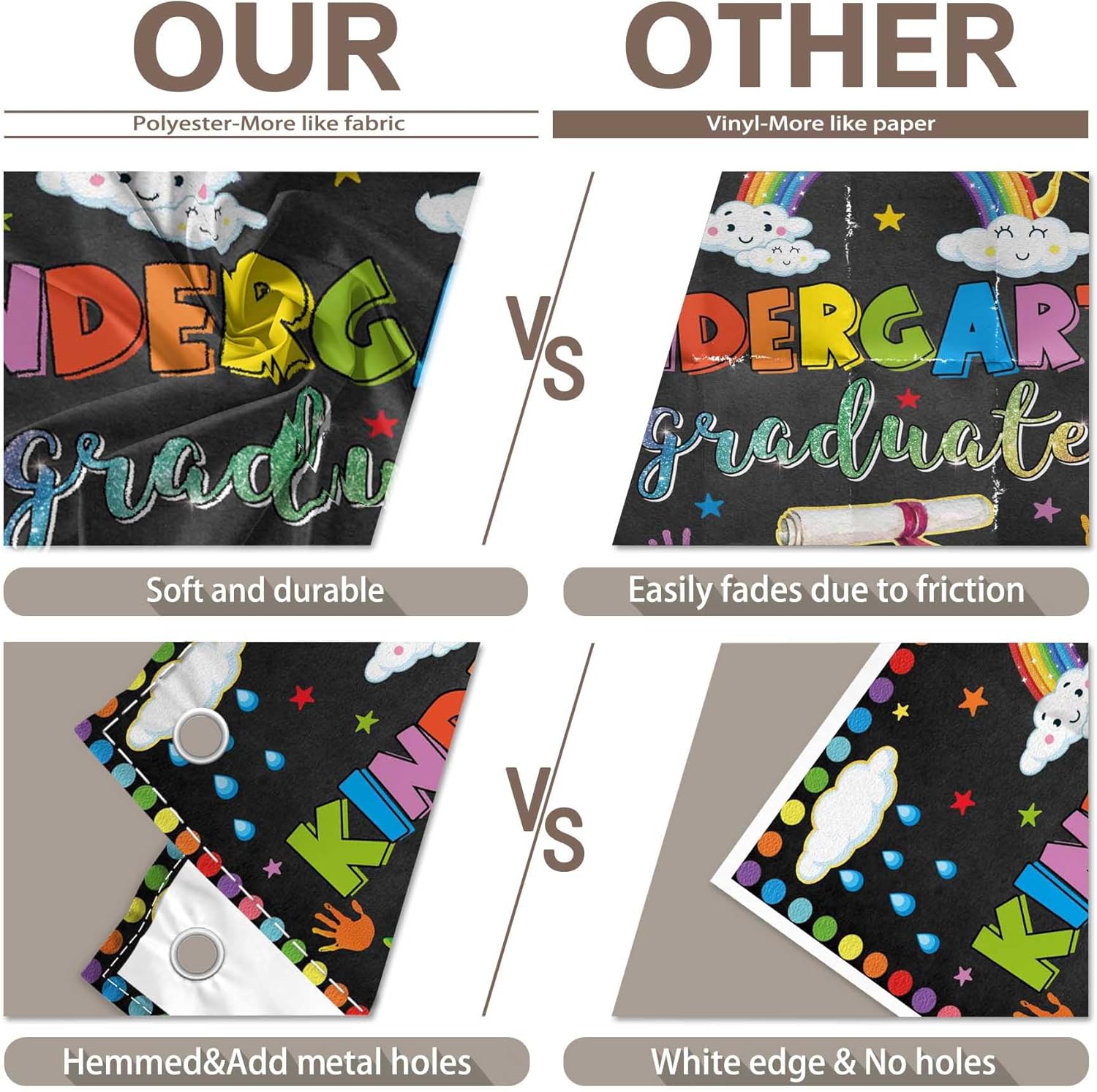 96x60 Inch Graduation Backdrop for Kids