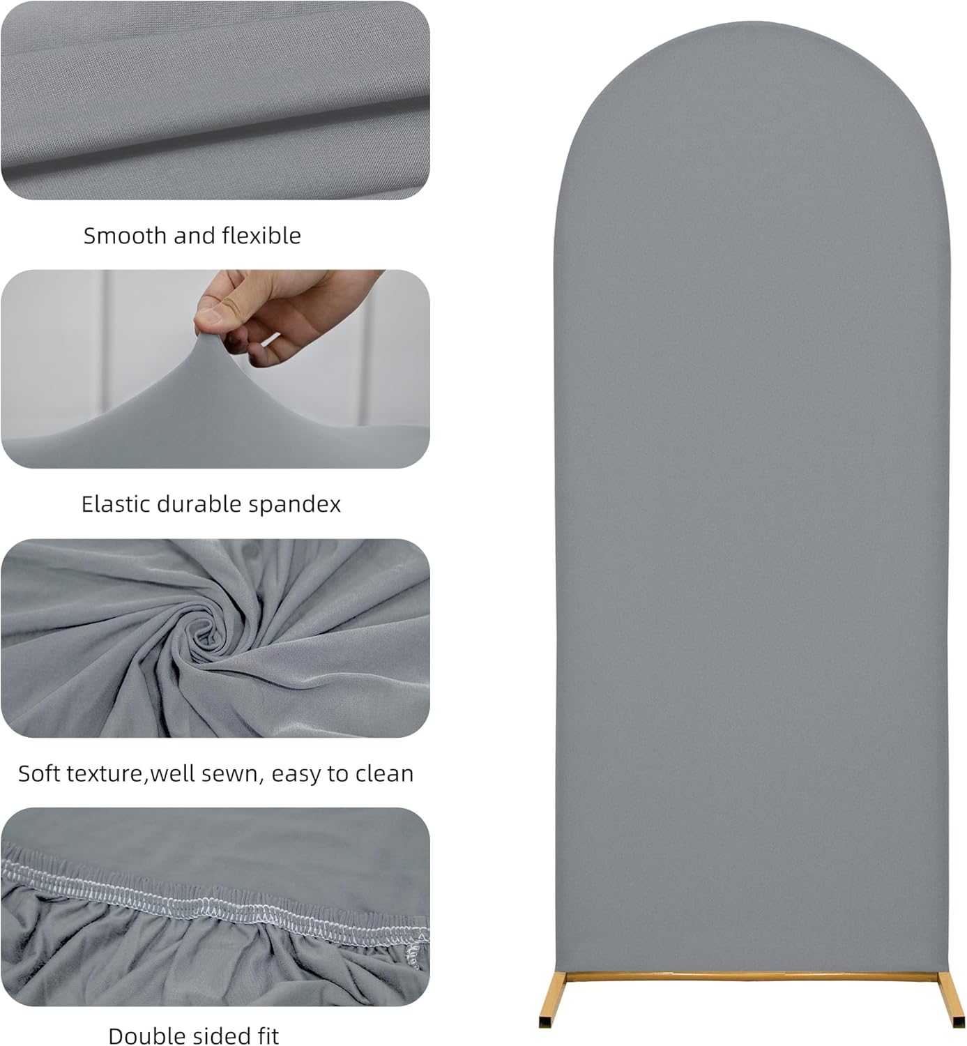 Premium Spandex Wedding Arch Cover 72ft Fitted Backdrop