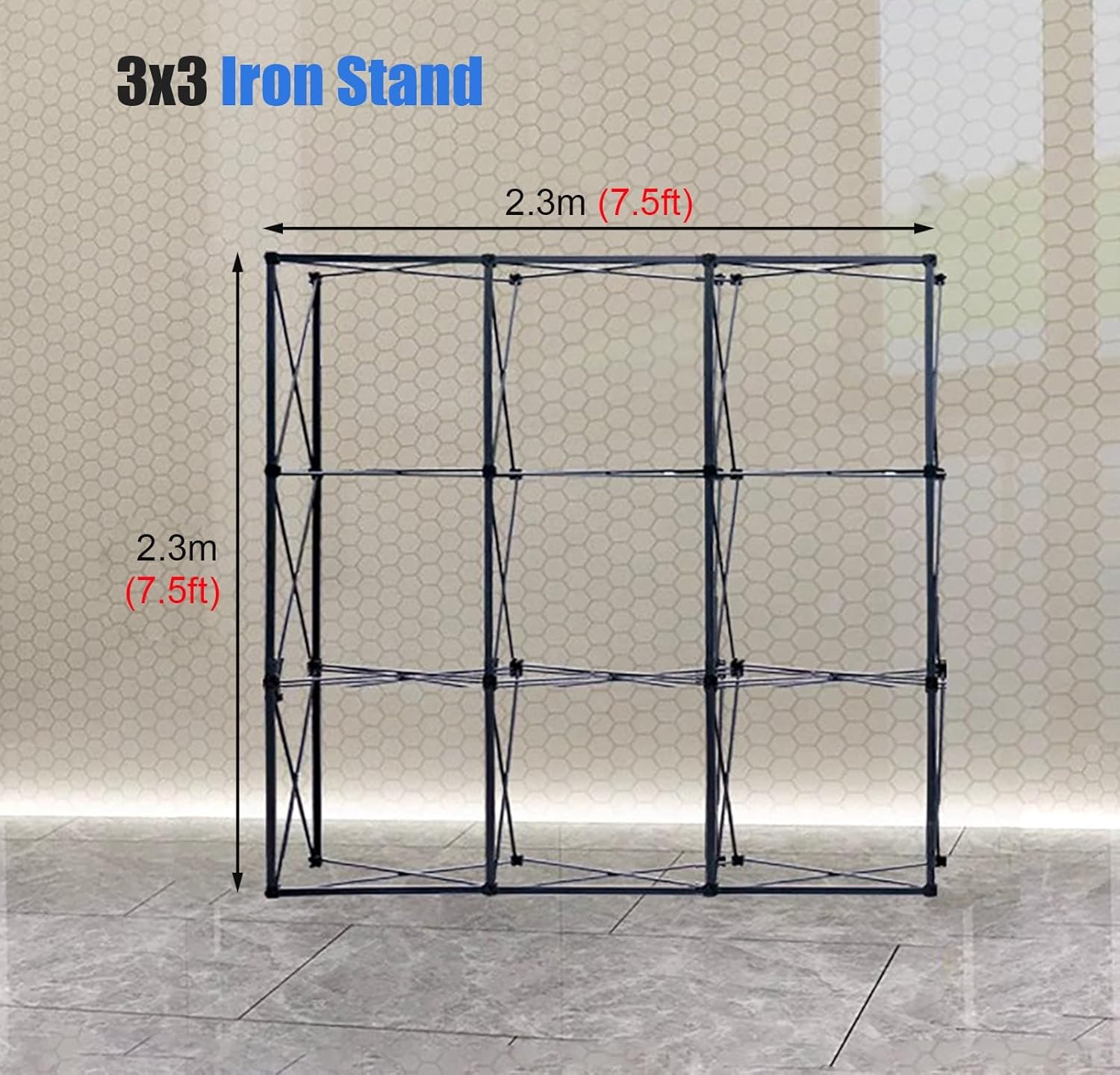 Collapsible Pop Up Display Frame Stand 23x23m