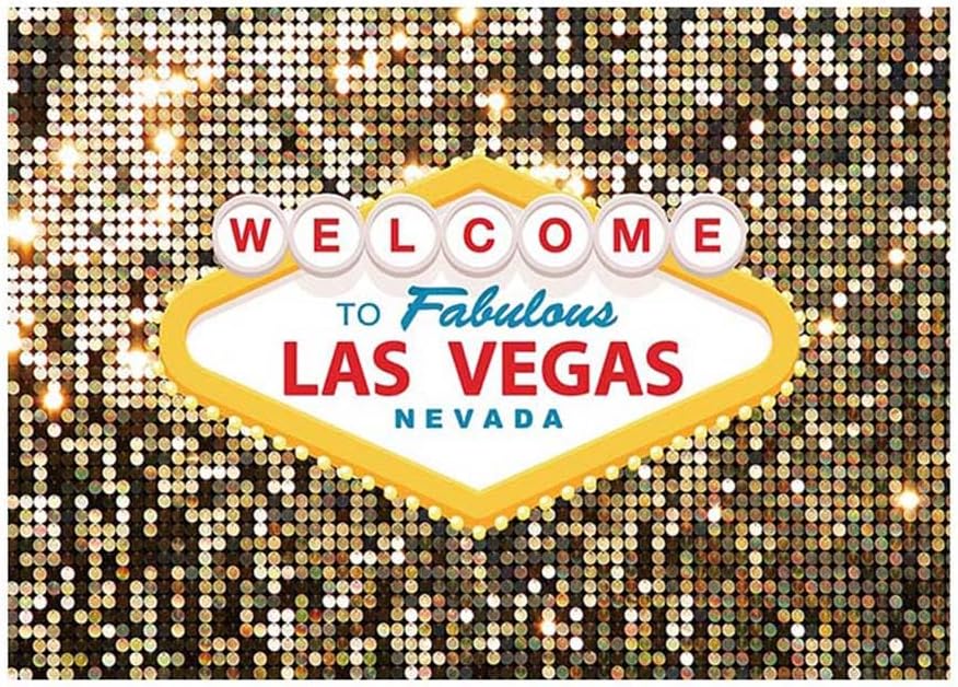 10x8ft Vegas Party Photo Background Polyester