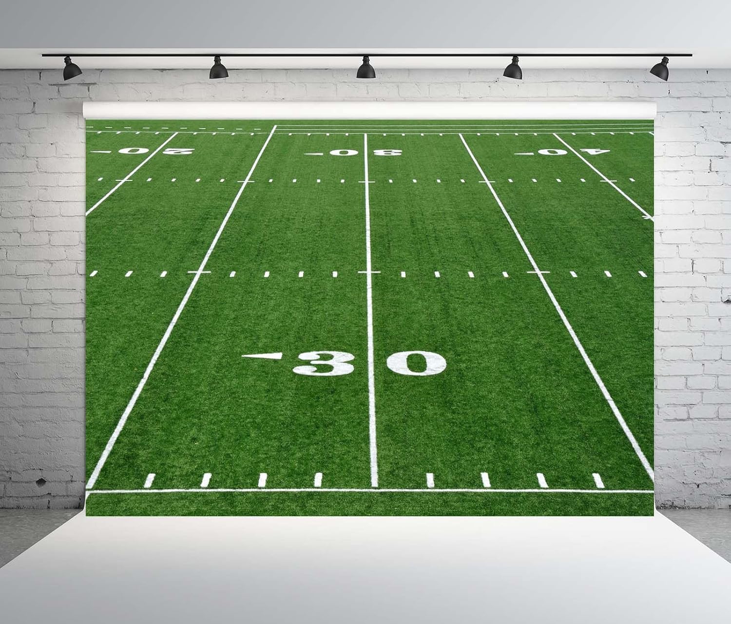 BELECO 7x5ft Fabric Football Field Backdrop