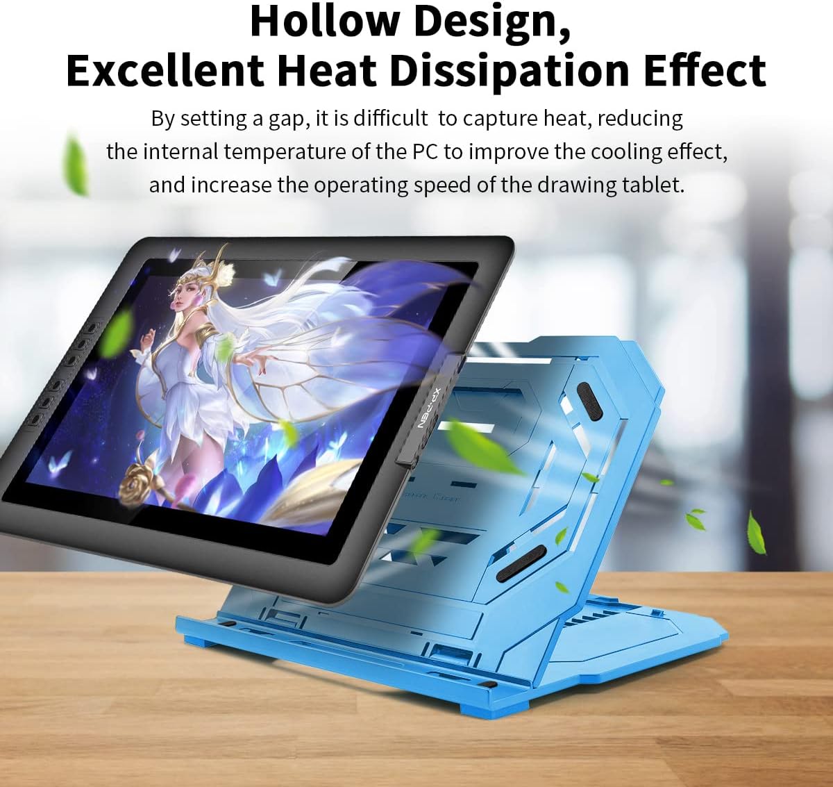 Frunsi Drawing Tablet Stand with 9 Adjustable Levels and Phone Holder