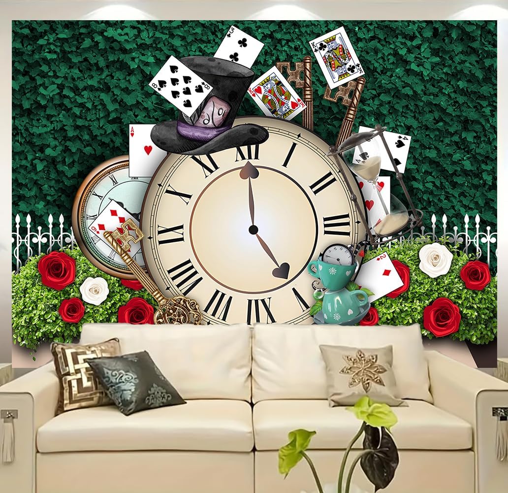 InMemory Green Wonderland Backdrop for Birthday Parties