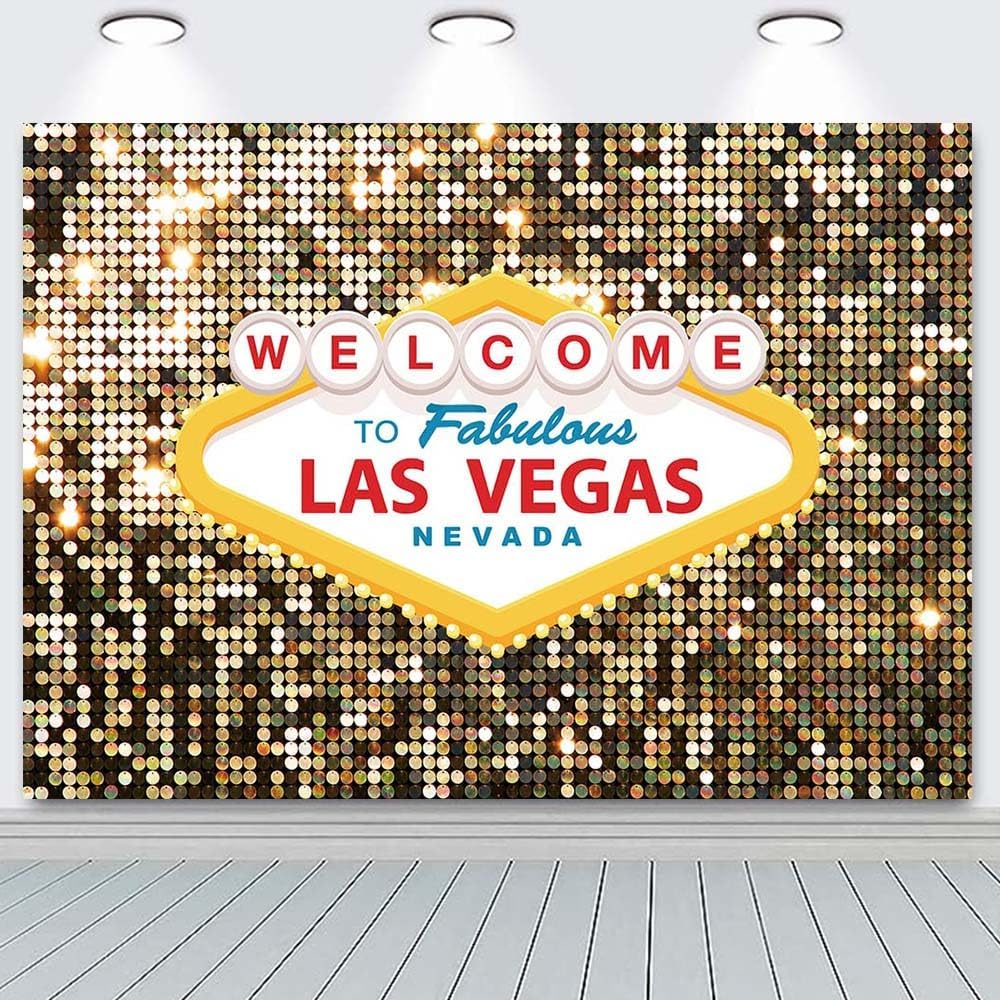 10x8ft Vegas Party Photo Background Polyester